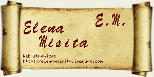 Elena Misita vizit kartica